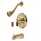 Kingston Brass KB6637CKL Single-Handle Tub and Shower Faucet, Brushed Brass KB6637CKL - alternate 1